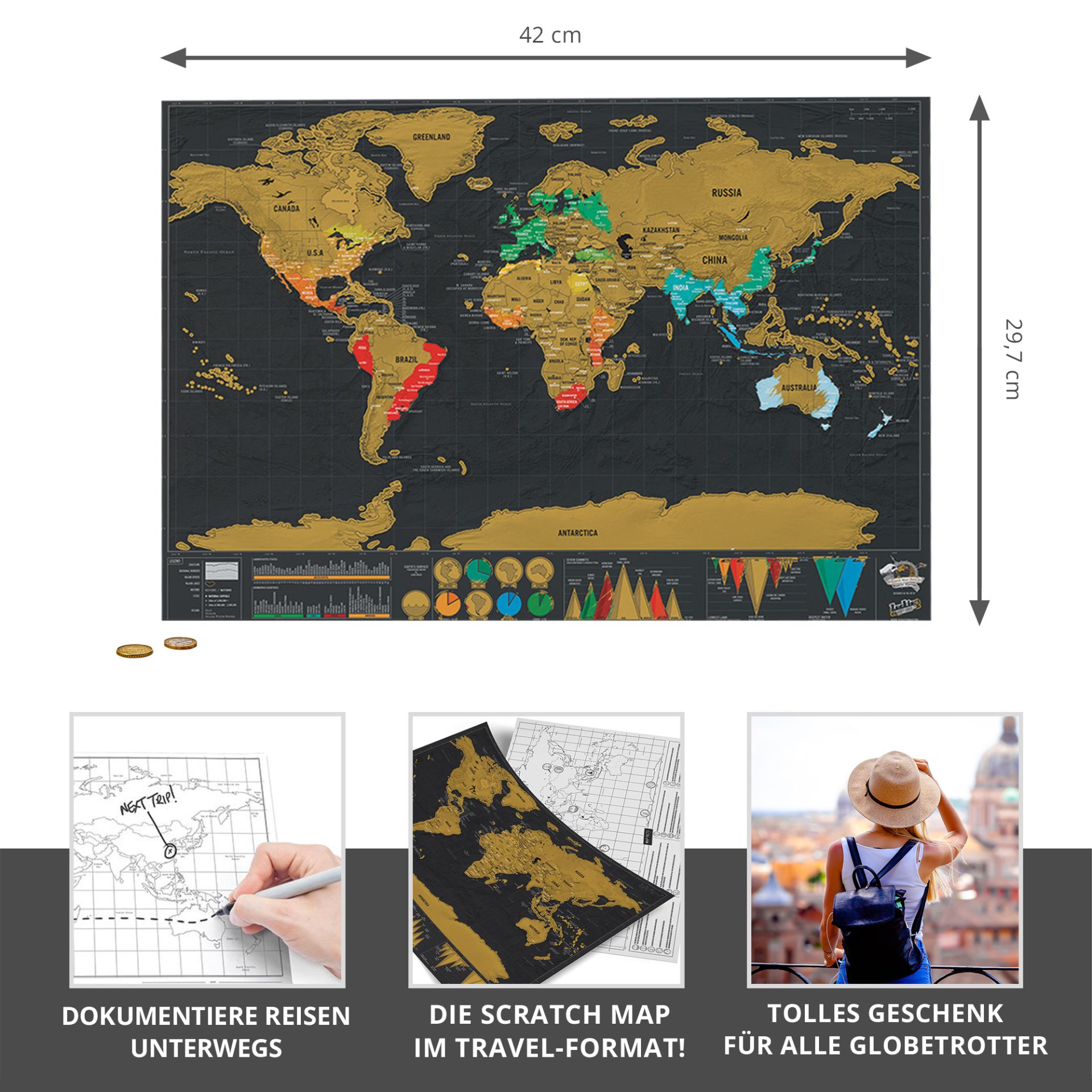 Travel Deluxe Scratch Map Weltkarte Zum Rubbeln