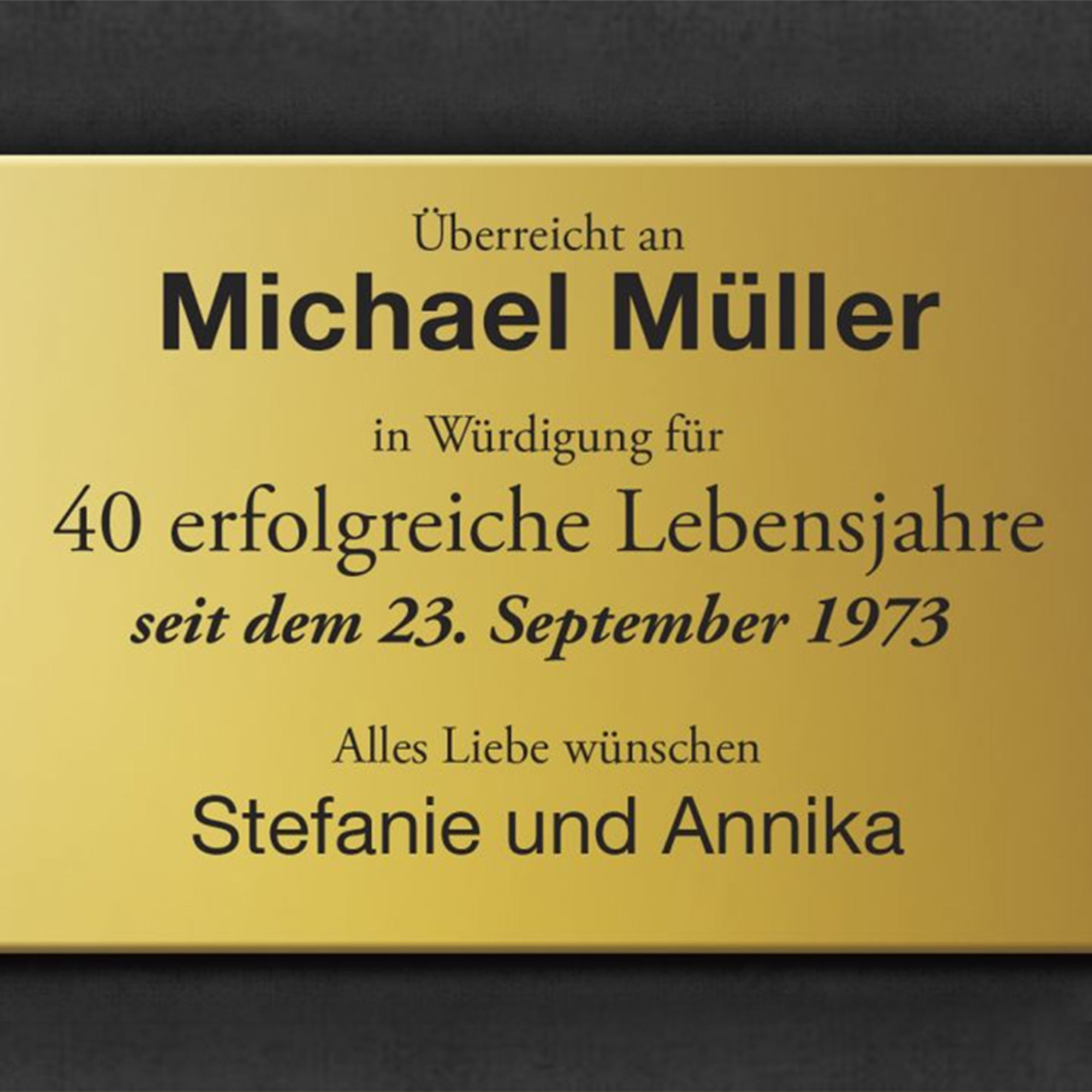 Goldene Schallplatte - personalisiertes Bild