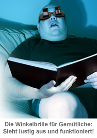 Lesebrille Prisma Horizontale Ansicht Legen Sie sich auf das Bett Lesen  Faule Brille