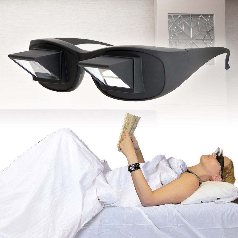 Lesebrille Prisma Horizontale Ansicht Legen Sie sich auf das Bett Lesen  Faule Brille
