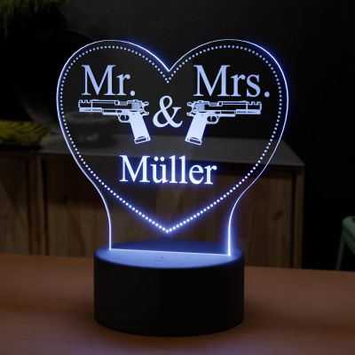 LED Herz Mr & Mrs - Dekolicht