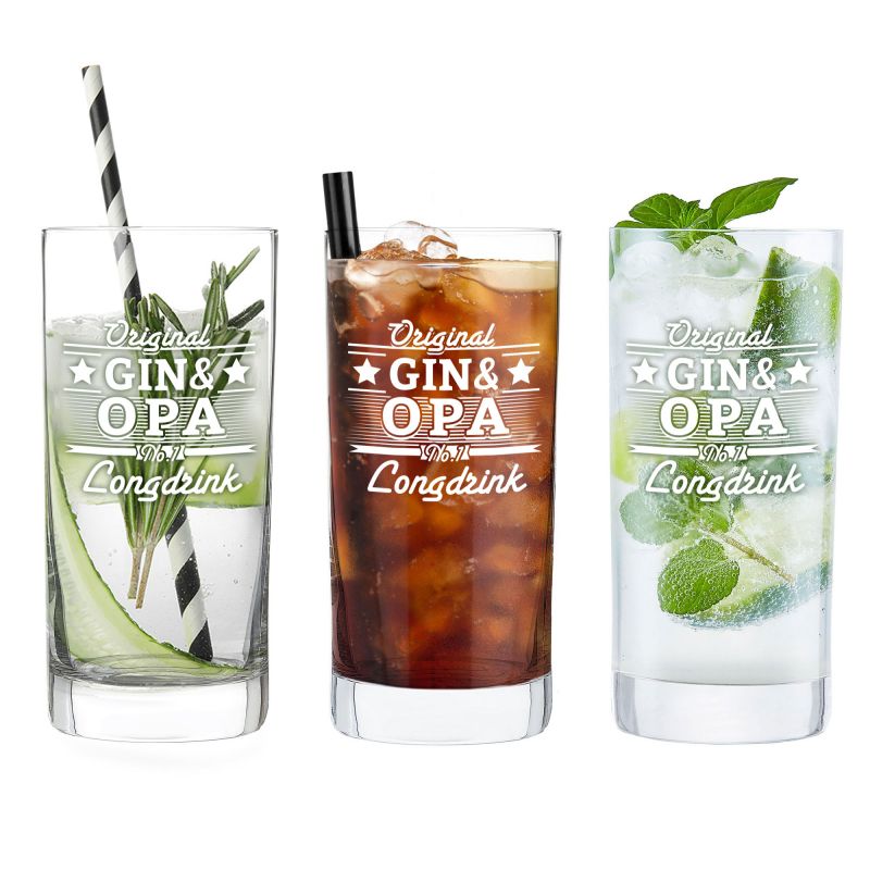 Elegantes Cocktailglas Mit Gravur Für Opa Gin Glas